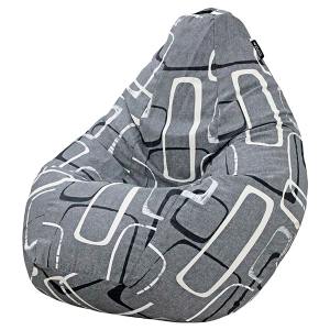 Кресло мешок груша BIG Geometria Grey