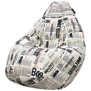 Кресло мешок груша SMALL Newspaper